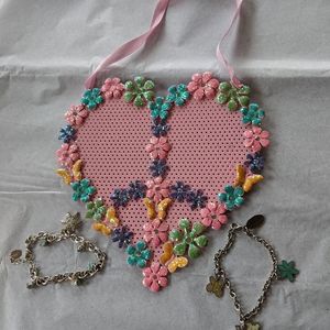 Girls earring holder and Two Bracelets